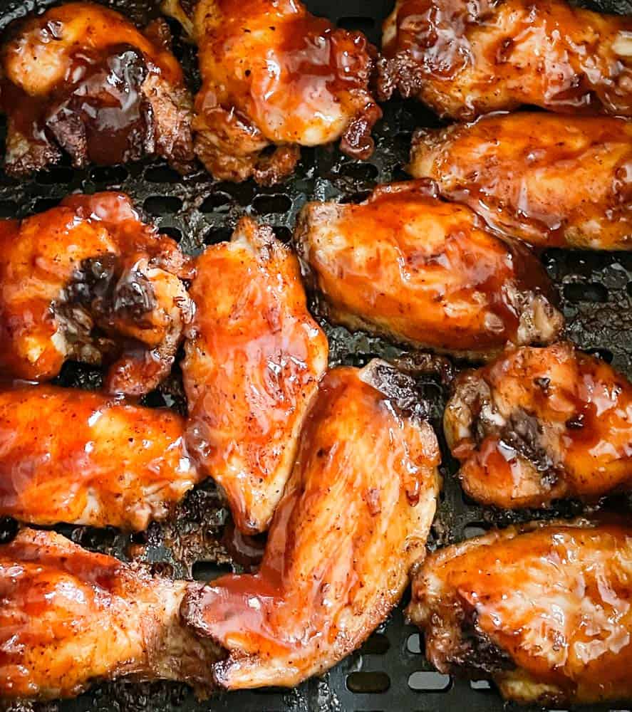Air Fryer Chicken Wings BBQ flavor.