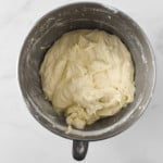 Cake batter for the fresh strawberry cake.