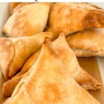 Pin graphic for Air Fryer Samosas.