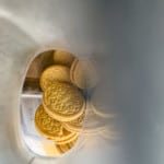 Golden Oreos in the food processor.