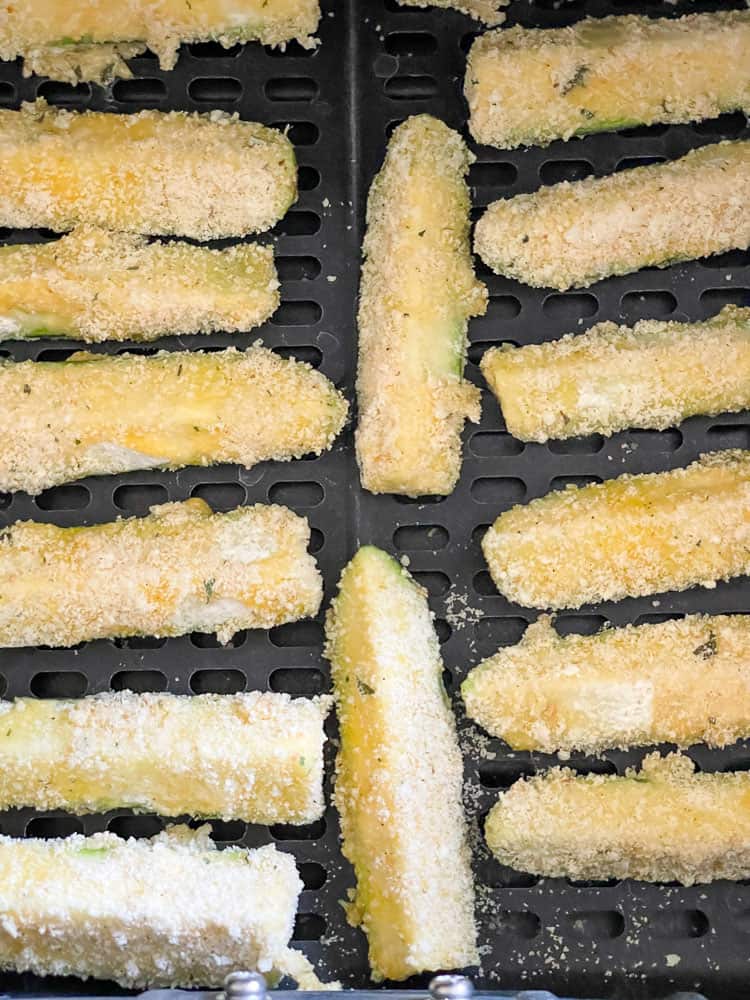 Ready to fry zucchini fries.