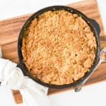 A fresh pan of baked apple crisp.