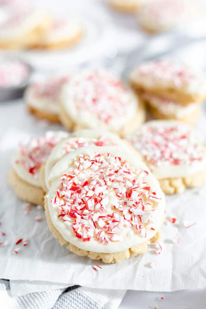 Peppermint candy cane cookies.