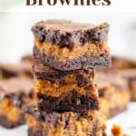 Pin graphic for Pumpkin Brownies.