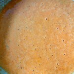 Pumpkin mixture in a bowl.