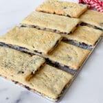 Garibaldi biscuits on rack.