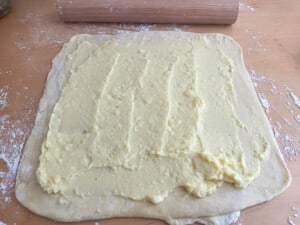 Creme Pat on Laminated dough.