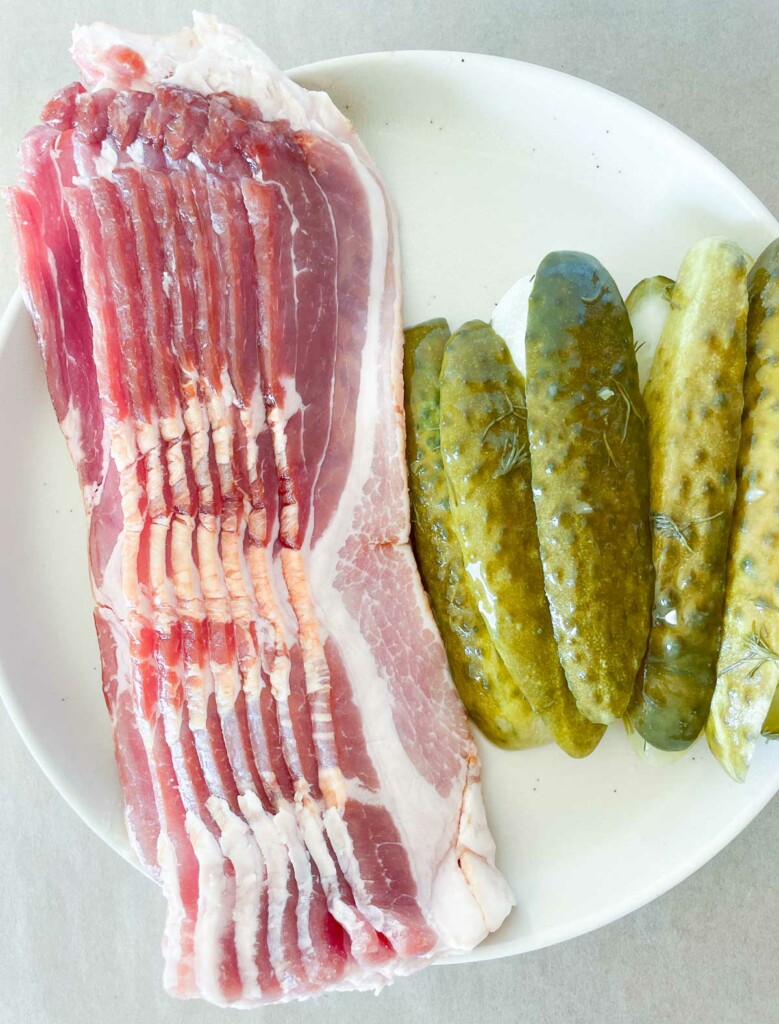 All you need for bacon wrapped pickles.