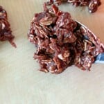 Drop by spoonfuls on the prepared sheet.