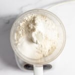 Dry ingredients in the food processor.