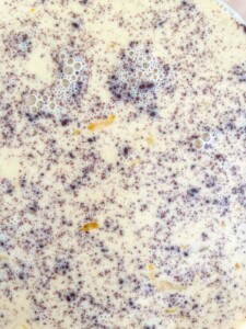 Whisked egg, cream, cinnamon and vanilla paste.