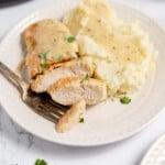 Creamy ranch chicken served with mashed potato.