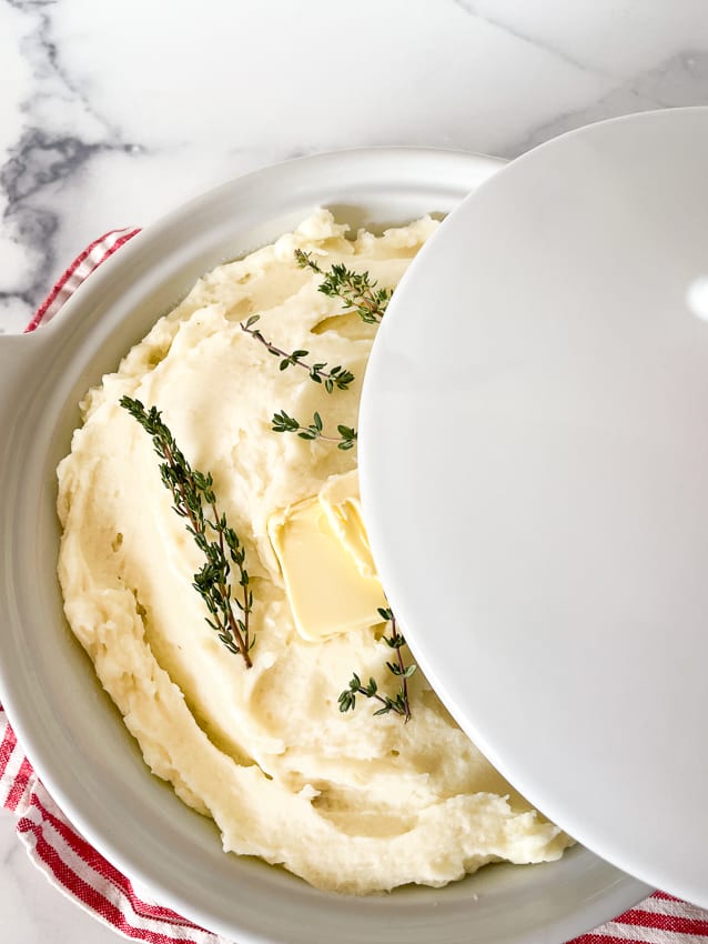 Mashed potatoes with thyme.