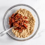 Added pecans to the crumbly topping.