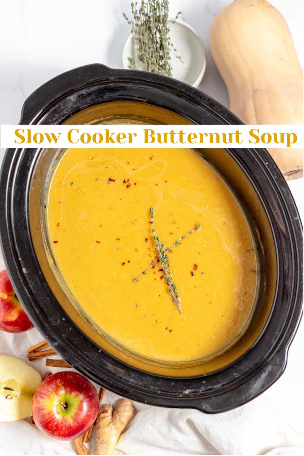 Slow cooker butternut squash soup.