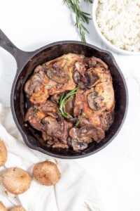 Chicken Marsala with mushrooms.