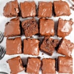 zucchini brownies on a plate
