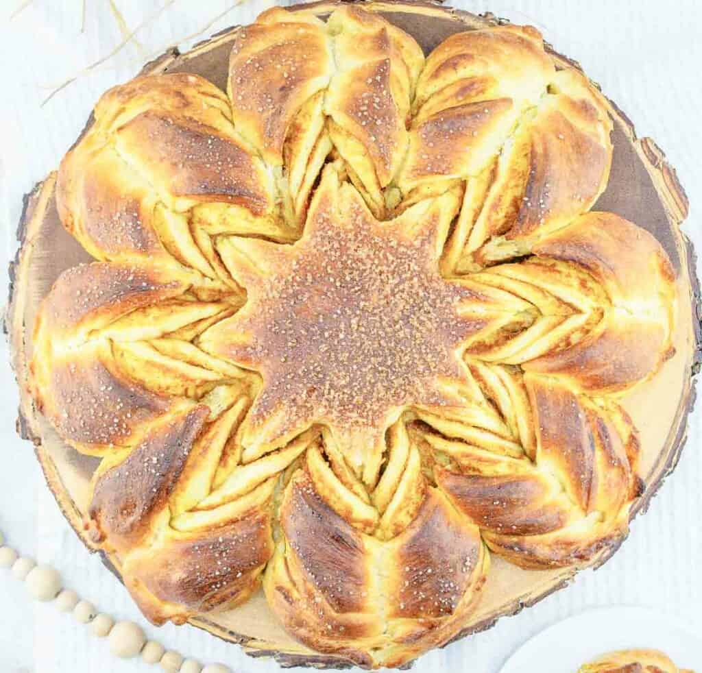A loaf of bread with a star on top.