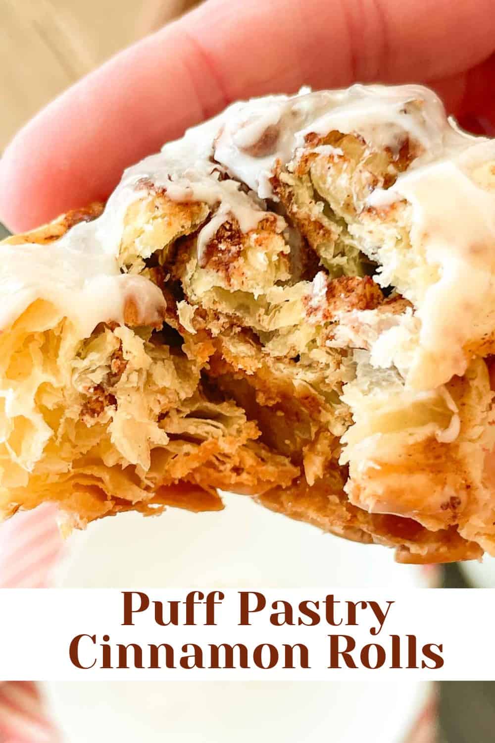 Puff pastry cinnamon rolls.