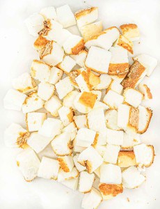 A pile of white cubes.