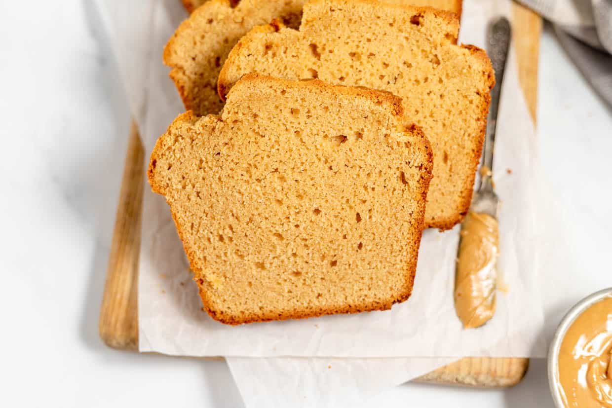 A loaf of peanut butter bread.