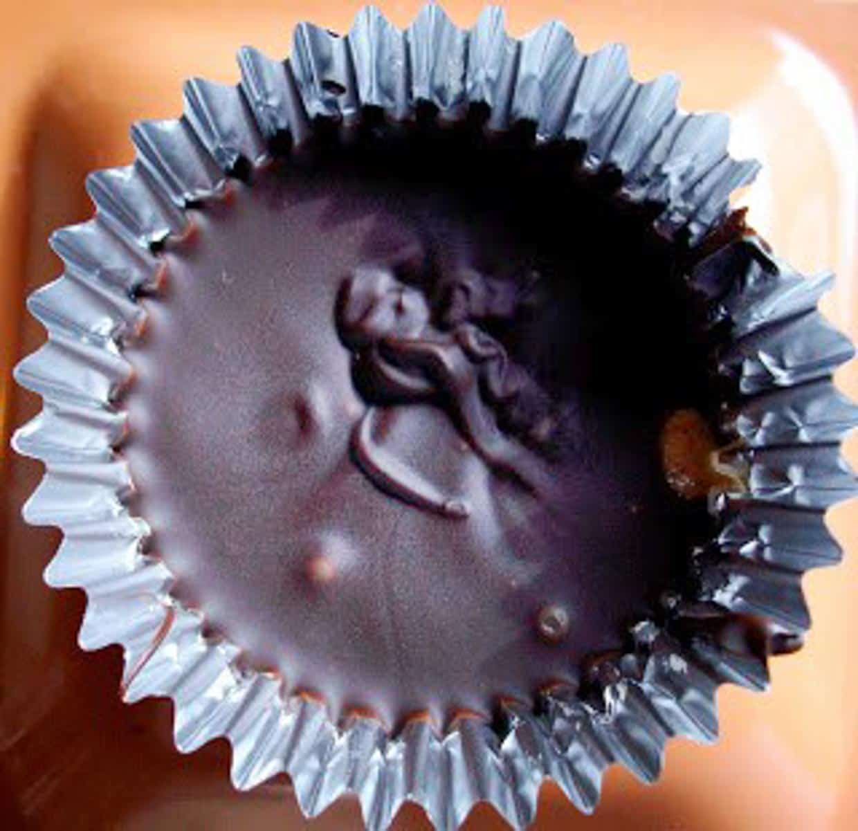 Close-up photo of peanut butter cups.
